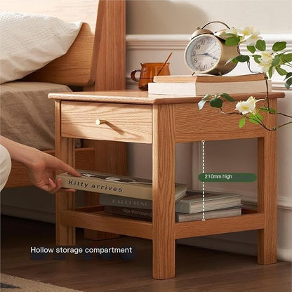 Snack Table Chinese Style Solid Wood Bedside Table Modern Minimalist Bedroom - Image 7