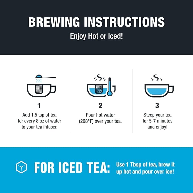 Tiesta Tea - Lavender Chamomile Herbal Tea, Loose Leaf, Calming Blend with Chamomile, Lavender, and Lemongrass, Caffeine-Free Herbal, Great for Hot or Iced, Resealable Pouch, 25 Cups, 0.9 Ounce