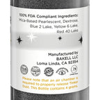 Bakell - Black Tinker Dust (4g, 1x Mini Spray Pump) Edible Glitter for Food, Desserts, and Beverages!