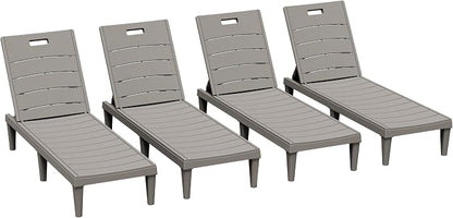 Greesum Outdoor Chaise Lounge Chairs Set of 4 by BuynowfromGreesum
