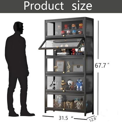 Display Cabinet with Acrylic Door, 5-Tier Curio Display Cabinet, Display Case - Image 2