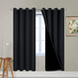 Yakamok Black 100% Blackout Curtains 72 Inches Long by Yakamok
