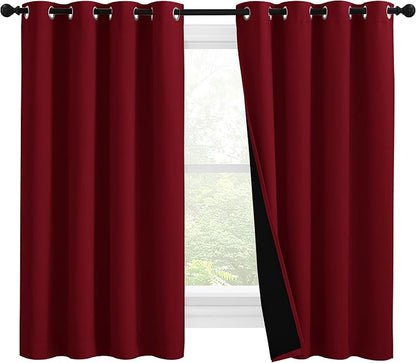 NICETOWN Kitchen Full Blackout Curtain Panels, Super Thick and Soft Insulated by NICETOWN