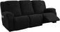5-Piece Recliner Sofa Covers, Stretch Geometric Strokes Jacquard Recliner Sofa by Unknown