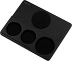 Normcore Tamping Station - Black Oak Wood Espresso Tamping Mat - Wooden Tamping Mat for 51/54/58mm Portafilter, Tamper, Distributor, Puck Screen and Portafilter - Natural Black Stained Oak Wood