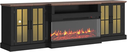 87" Farmhouse TV Stand with 36" Fireplace - Image 7