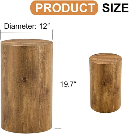 Round Side Table, End Table Living Room Table, Sofa Couch Bedside Table - Image 2