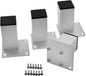 4Pcs 3Inch Metal Furniture Legs, Square Metal Cabinet Support Foot by Qiveno