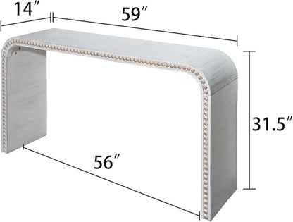 59" Wood Gray Console Table - Image 2
