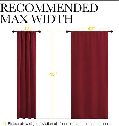 NICETOWN Burgundy Curtains Blackout Drape Panels - Image 7