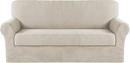 Turquoize Stretch Sofa Slipcover 2 Pieces Sofa Cover Couch Cover by Turquoize