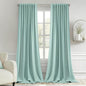 MIULEE Aqua Back Tab Blackout Curtains 52x108 Inch Long 2 Panels Set | Rod by MIULEE