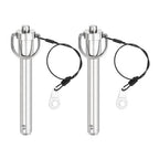 uxcell 2 Pcs Quick Release Pin, 1/2" x 3" (Dia. x L) Push-Button Ball Locking Pin, 304 Stainless Steel, Silver