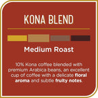 Don Francisco's Kona Blend Whole Bean Coffee, Medium Roast – 100% Arabica, 10 oz Bag, Premium Coffee for Drip, Pour Over and French Press