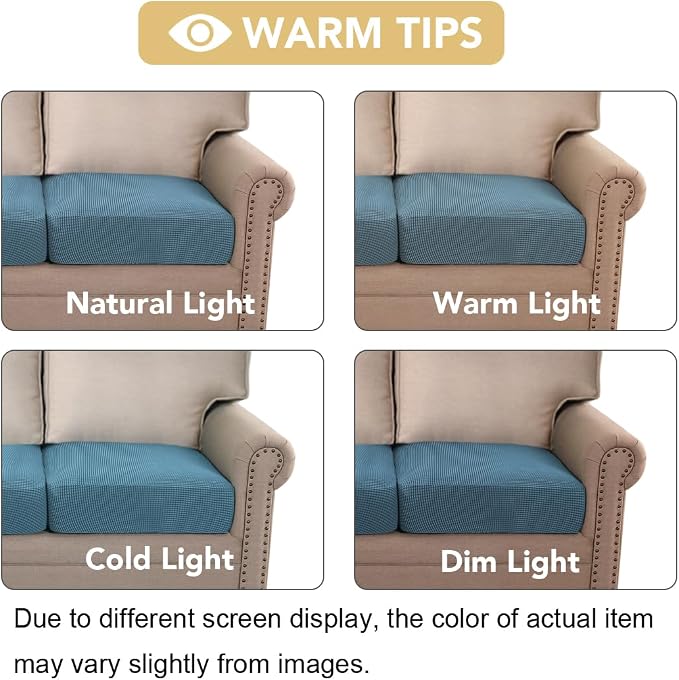H.VERSAILTEX Super Stretch Individual Seat Cushion Covers Sofa Covers Slipcover - Image 7