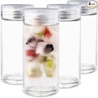 Glass Water Bottles - 4 Pack Wide Mouth Juice Bottles with Clear Lids for Juicing, Smoothies, Fruit Water, Teas, Beverage Storage - 10oz, Leakproof, Reusable, Borosilicate