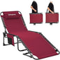 KingCamp Lounge Chair Outdoor, Folding Portable Tanning Chairs Comfy Adjustable by KingCamp