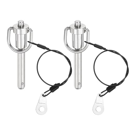 uxcell 2 Pcs Quick Release Pin, 5/16" x 1" (Dia. x L), Stainless Steel, Silver