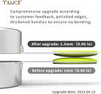 TILUCK measuring cups and magnetic measuring spoons set, stainless steel measuring cups, 6 double-sided stainless steel measuring spoons & 1 leveler(7+7)