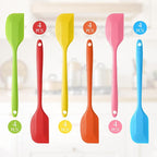 24 Pieces Small Silicone Spatulas, 8.3 inch Heat-Resistant Scrapers Rubber with Stainless Steel Core Baking Mixing Tool Seamless Spatula for Kitchen Cooking Cake Cream (6 Colors)
