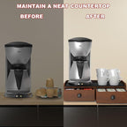 Wooden Coffee Pod Holder & Organizer - Coffee Station Organizer for Counter, Coffee Pods and Tea Organizer Holder Compatible with Keurig Pod & K-Cup | 30 Pod Capacity