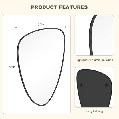 WallBeyond Asymmetrical Mirror, Irregular Wall Mirror, Wall Mirrors Decorative - Image 7