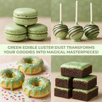 Bulk (20g) Luster Dust Edible Cake Decorations, Edible Luster Dust for Cakes, Light Green Edible Luster Dust for Cupcake Decorations, Cake Drip, Edible Paint, Light Green Edible Shimmer Dust for Drinks