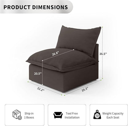Cloud Sectional Couches, Down Filled Sofa - Image 2