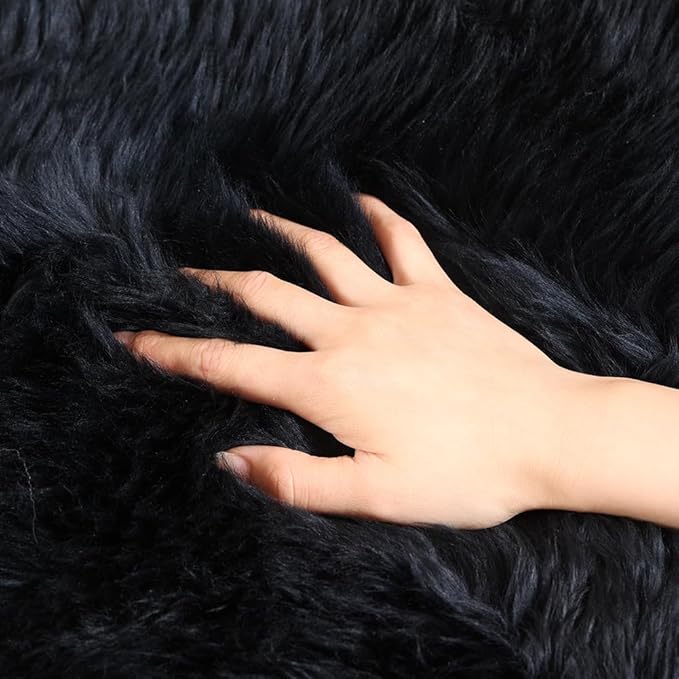 LLB Genuine Sheepskin Area Rug Wool Rug Fur Carpet Fluffy Shaggy Fur Rug - Image 6