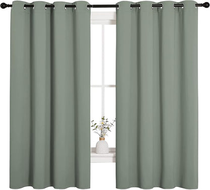 NICETOWN Bedroom Curtain Panels Blackout Draperies, Thermal Insulated Solid - Image 2