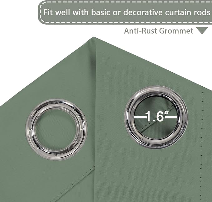 H.VERSAILTEX Blackout Patio Curtains 100 x 108 Inches - Image 3