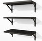 Fixwal Black Shelves for Wall, Wood Wall Mounted Floating Shelves for Bedroom by Fixwal