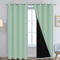 Yakamok Light Sage 100% Blackout Curtains 96 Inches Long 52" Wide, 2 Panels | by Yakamok