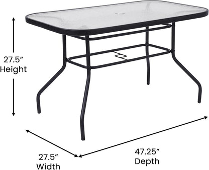 Flash Furniture Tory Rectangle Patio Table - Image 3