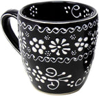 Encantada Handmade Hand-Painted Authentic Mexican Pottery Mugs (1-Pack, Ink)