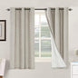 Primitive Linen Curtains 100% Blackout Curtain 63 Inches Long Burlap Fabric by HVERSAILTEX