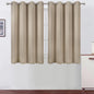 Khaki Thermal Blackout Curtains/52 x 45 Inch/Set of 2 Panels Room Darkening by Lemomo