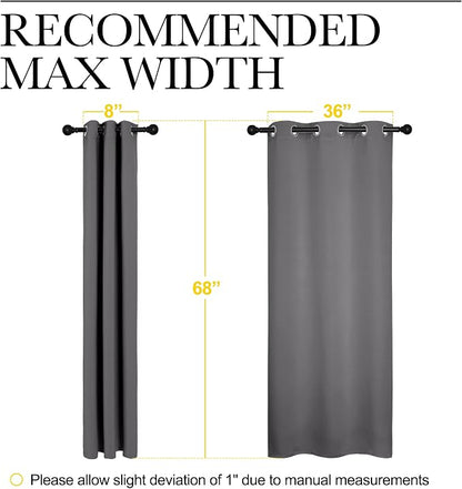 NICETOWN Grey Blackout Curtain Panels - Image 7