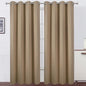 Blackout Curtains 66 x 84 inch/Natural Curtains Set of 2 Panels/Thermal by Lemomo