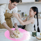 Round Baking Mat, Cake Turntable Mat, Cake Mat Round Silicone Baking Mat, 12 In Pink Cakes Pastry Mat for CakeTurntable Bracket