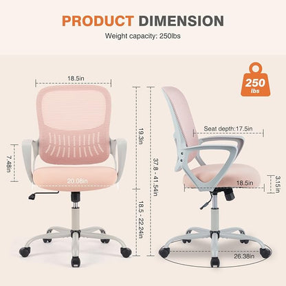 Sweetcrispy Ergonomic Mid-Back Mesh Home Office Desk Chair - Image 2