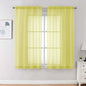 Sheer Curtains 63 inch Length 2 Panels Set by OVZME