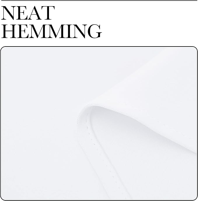 NICETOWN White Window Curtain Panels 50 inch Length, 50% Light Blocking Curtains - Image 8
