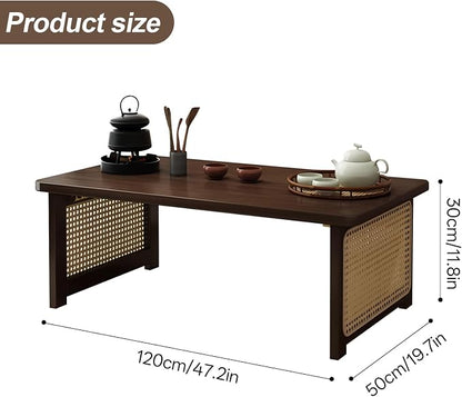 Foldable Japanese Floor Table Lightweight, No Assembly Required, Eco-Friendly - Image 2