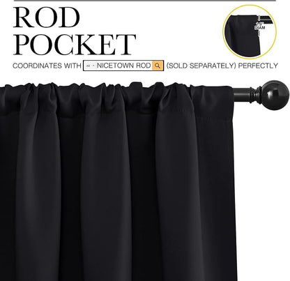 NICETOWN Short Curtains 36 inches Long, Kitchen Window Curtains Over Sink - Image 3