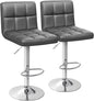 Homall Bar Stools Modern PU Leather Adjustable Swivel Barstools, Armless by Homall