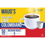 Maud's Columbian Coffee Pods, 50 ct, Single Origin, Medium Roast Coffee in Recyclable Single Serve Pods – 100% Arabica Coffee, Compatible with Keurig K Cups Maker