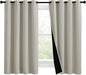 NICETOWN 100% Blackout Curtains 57 inches Long, Double-Deck Completely Blackout by NICETOWN