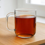 Aquach Glass Mugs 20 oz Set of 2, Extra Large Clear Glass Cup with Handle for Hot/Cold Coffee Tea Beverage, Drinking Glasses