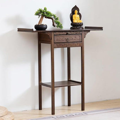 Japanese Zen Style Altar End Table Vintage Console Table - Image 3